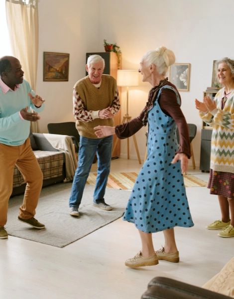 Comfortable assisted living bedroom designed for senior safety and relaxation at Elite Care Lakeland FL