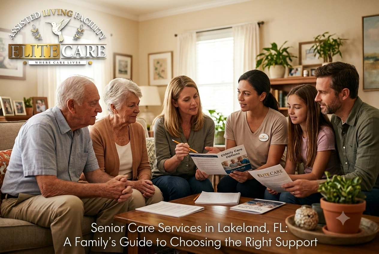 Senior care services in Lakeland FL provided by Elite Care Assisted Living Facility
